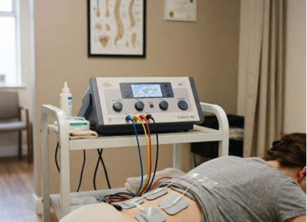 Electrotherapy treatment at Global Spine Clinic